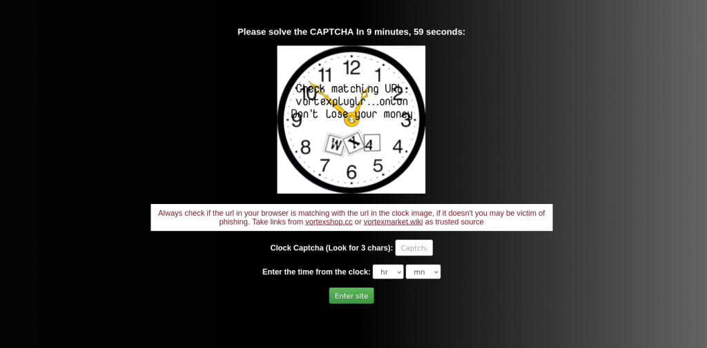 vortex market captcha
