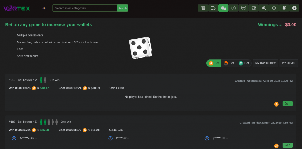 vortex market betting