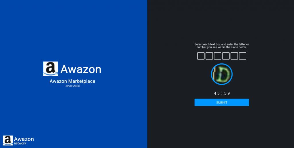 awazon market captcha
