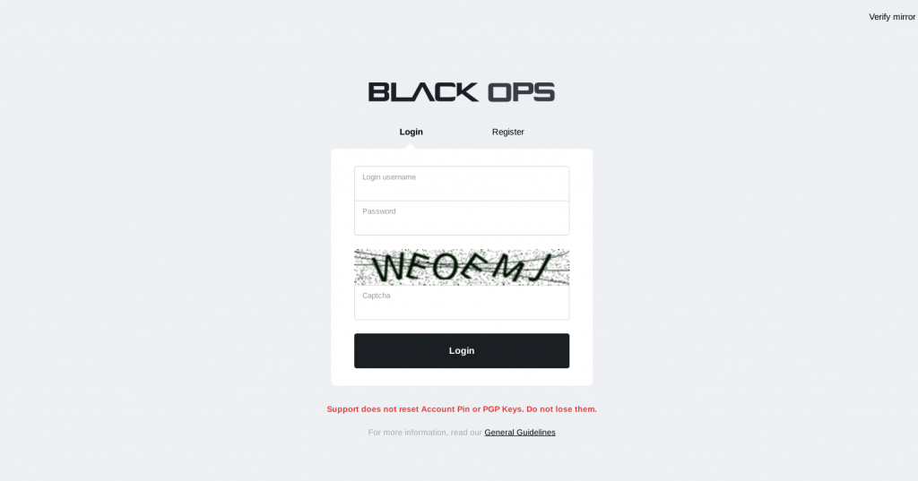 black ops home login