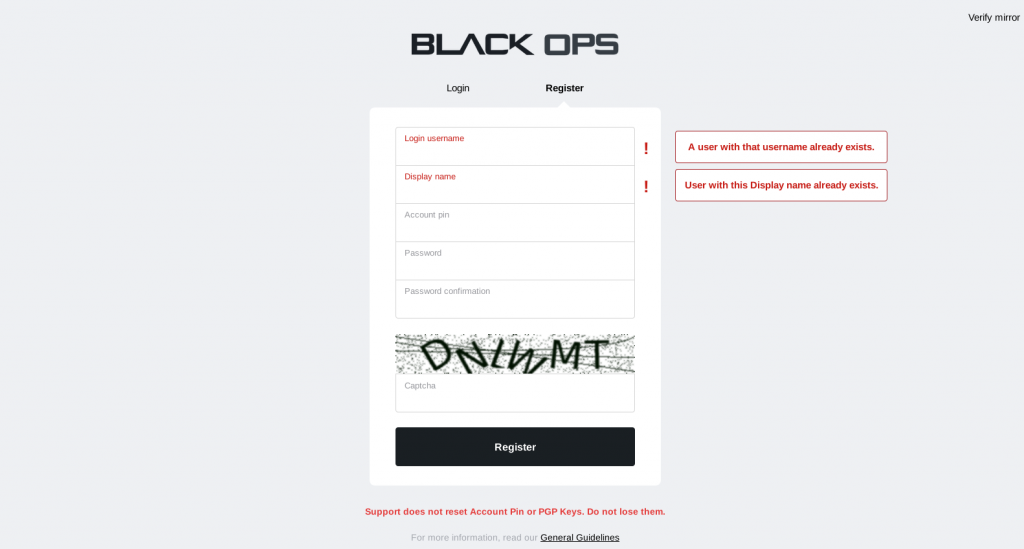 black ops registration