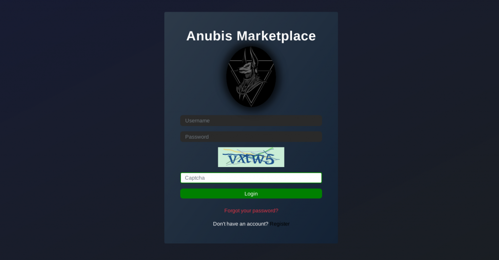anubis market login