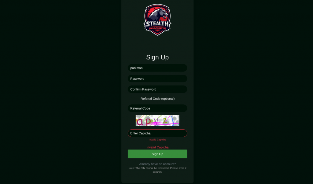 stealth market registration